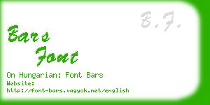 bars font business card